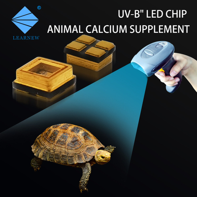 LED SMD السيراميكي UVB LED CHIP 290nm 300nm 310MN 315nm 3535 الشريحة LED للمكملات الكالسيوم الحيوانية