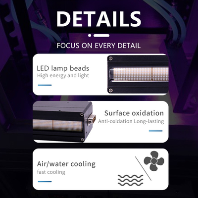 نظام معالجة UV LED القابل للتخصيص لآلة تسمية فليكسو