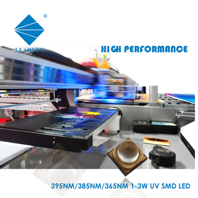 3838 3535 UVA LED SMD Chip 365nm 405nm 395nm 1-3W 3.4-3.8V لوحدة المعالجة بالأشعة فوق البنفسجية