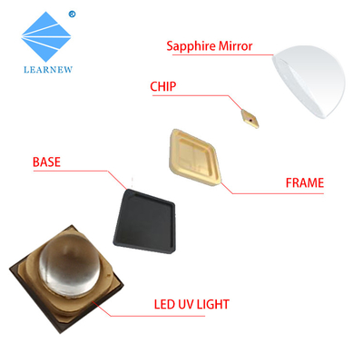 معالجة / طلاء 3838 3W 80-120mW الطاقة الضوئية UVB SMD LED رقاقة 340-350nm