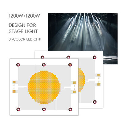 1200W 75-85V Ra95 2700K/6500K 18-21A*2 120x100mm رقاقة LED COB عالية الطاقة لمصباح التصوير الفوتوغرافي أبيض دافئ أبيض مزدوج الضوء