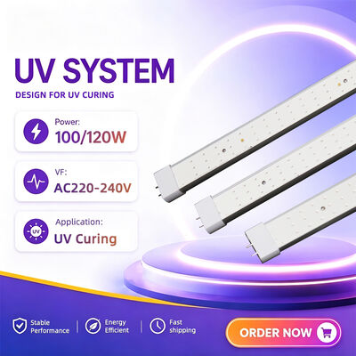أنبوب التسمير فوق البنفسجي المزرق عالي الكفاءة 365Nm Uva 370Nm Uvb عمر طويل 10000 ساعة مصباح UV بديل خال من الزئبق 100W-120W