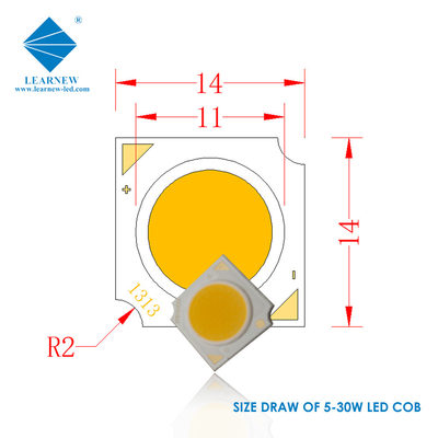رقائق LED من سلسلة 1414 COB 3W 5W 9W 15W 2700K 6500K 120-140lm / W R11mm للضوء المضيء LED