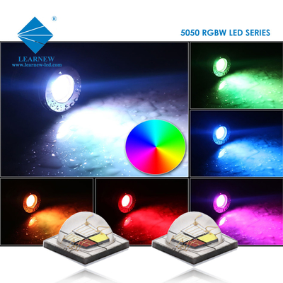 12W SMD5050 رقائق RGBW 350mA 620-630nm 520-530nm 460-470nm 3000K لمصابيح المسرح