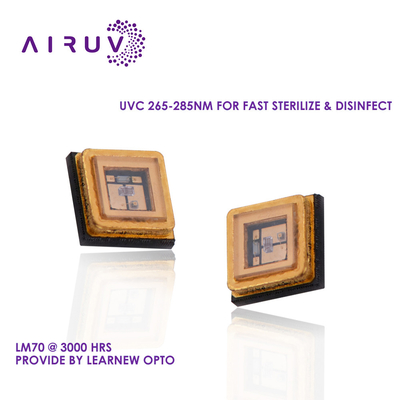 الطاقة الضوئية 35 ميجا واط UVC LED رقاقة 150ma 200ma 254nm 2W الصمام الثنائي