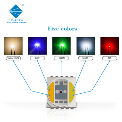 5454 5054 6064 رقاقة SMD LED 0.5w 1.5w 2.5w الطيف الكامل Rgbww للصورة الضوء / إضاءة المناظر الطبيعية