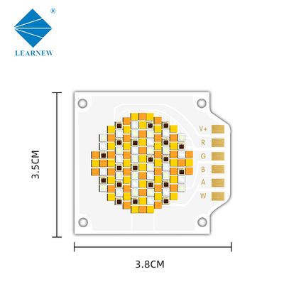 90 LM / W 350W رقائق LED COB ذات خمسة ألوان 620nm/460nm/520nm/2700K/6500K حجم الإصدار 26mm CRI 95 زاوية عرض 120 CCT