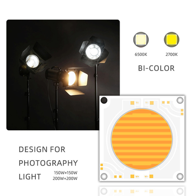5454 ثنائي درجة حرارة اللون COB LED CHIP 150W + 150W 200W + 200W CRI 95 لضوء التصوير