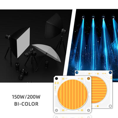5454 ثنائي اللون 2700k 6500k Cct قوة عالية 1500w 200w Cob LED Chip Module للضوء المصور