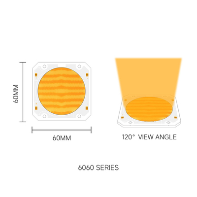 رقاقة LED ذات لونين 6060 مزدوجة CCT 2700K 6500K رقاقة Cob عالية الطاقة 300W * 2 LEDs