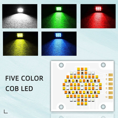 180W خمس ألوان COB LED رقائق RGBCW عالية الطاقة LED رقاقة VF 24V EMIT حجم 32mm منفذ