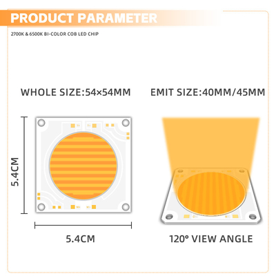 ملونين 2700-6500K CRI عالية Ra>95 LED COB CHIP طاقة عالية 150W + 150W 200W + 200W للضوء التصويري ضوء الفيديو