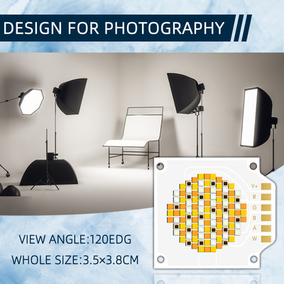 3538 250W رقائق LED COB ذات خمسة ألوان مع 620nm/460nm/520nm/2700K/6500K CCT و 24-26V