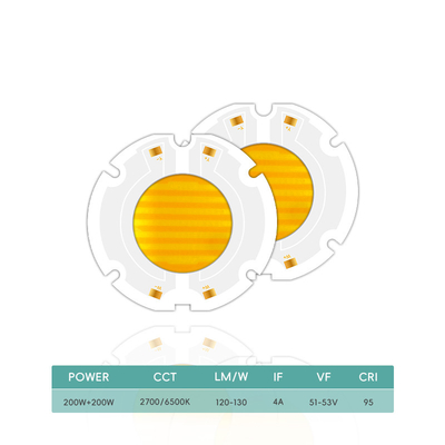 شريحة LED كامل الطيف AC 51-53V 2700K-6500K شريحة LED AC COB 200w