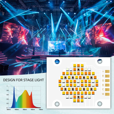 RGBCW رقاقة LED COB ذات خمسة ألوان 180W 2700k 6500k 4050 رقائق COB للتصوير الفوتوغرافي