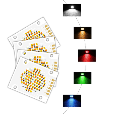 رقاقة LED عالية الكفاءة 4050 الحجم 2700k 6500k 180w خمس ألوان COB رقائق LED حبة