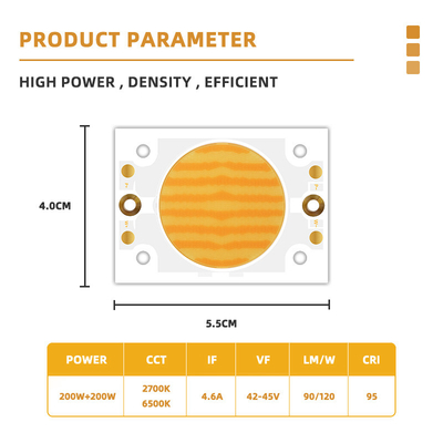 2700k 6500k كفاءة عالية 200w 4055 رقاقة LED SMD بيضاء