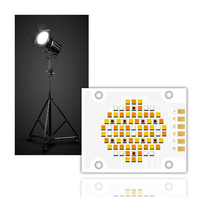 180W RGBCW COB رقائق LED للضوء التصويري 5 ألوان في 1 EMIT SIZE 32MM CRI 95 عالية