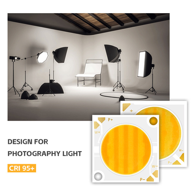 2424 ثنائي اللون COB LED CCT 2700k إلى 6500k CRI95 COB LED العاكس الشريحة R21mm 40W + 40W 100-110lm/w 1.1A 36-38V COB أضواء