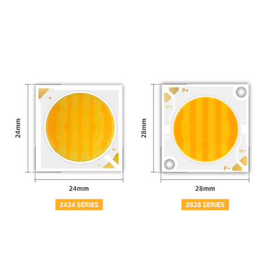 2424 ثنائي اللون COB LED CCT 2700k إلى 6500k CRI95 COB LED العاكس الشريحة R21mm 40W + 40W 100-110lm/w 1.1A 36-38V COB أضواء