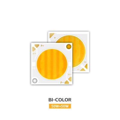 شريحة COB LED 2800k / 6500k CCT CRI عالية RA95 COB رقائق LED R21mm 40W + 40W 100-110lm/w 1.1A 36-38V لأضواء المسرح