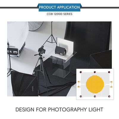 2400W COB ثنائي اللون 2700K 6500K CCT طاقة عالية 1200W + 1200W COB 120mm*100mm LED Chip Module CRI 95+ للإضاءة التصويرية