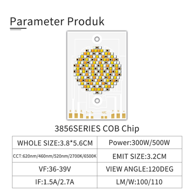 300W 500W COB 3856 LED Chip CCT خمسة ألوان 2700k- 6500k LED قابلة للتخصيص 36-39V OEM / ODM COB لضوء الفيديو