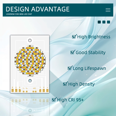رقاقة LED COB 3856 بقوة 300 واط 36-39 فولت RGBCW لأضواء التصوير الفوتوغرافي