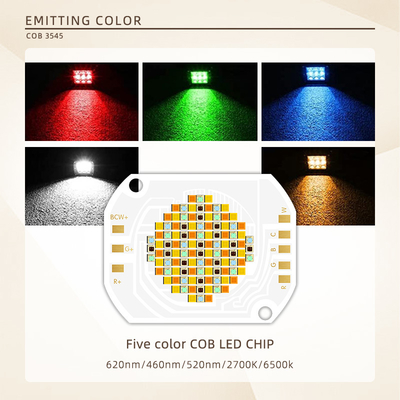 رقاقة LED 3545 بقوة 350 واط RGBCW 45-48 فولت COB ذات سطوع عالي