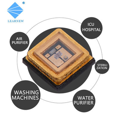 شريحة UVC LED معتمدة من CE 270 نانومتر 265 نانومتر 275 نانومتر مع عدسة زجاج كوارتز لتنقية المياه