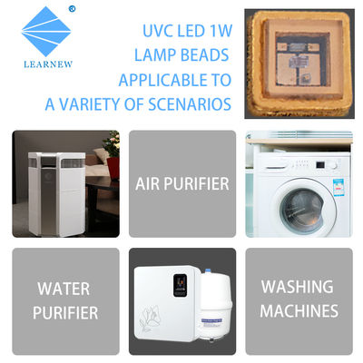 شريحة UVC LED معتمدة من CE 270 نانومتر 265 نانومتر 275 نانومتر مع عدسة زجاج كوارتز لتنقية المياه