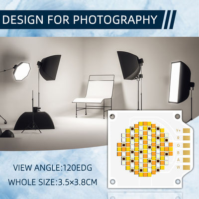 رقاقة LED COB RGBWW عالية الجودة 3538 مع ضمان لمدة عامين، جهد إدخال 24-26 فولت و 10000 ساعة عمل لضوء مسرح LED