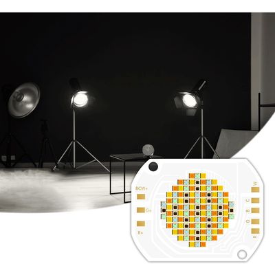 شريحة LED COB بقوة 350 واط، 2700 كلفن - 6500 كلفن، ألوان كاملة RGBCW قابلة للضبط مع زاوية رؤية 120 درجة لأضواء المسرح والتصوير الفوتوغرافي