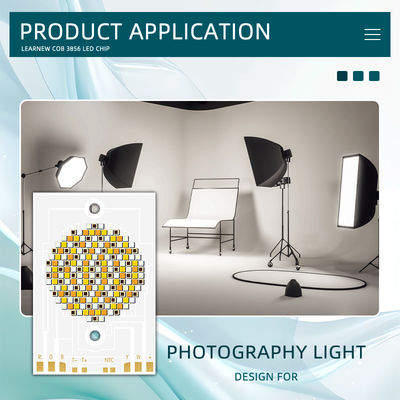 رقاقة LED COB عالية الطاقة 300 واط 500 واط RGBWW 38x56mm 110LM/W 2400K-7000K للإضاءة التجارية