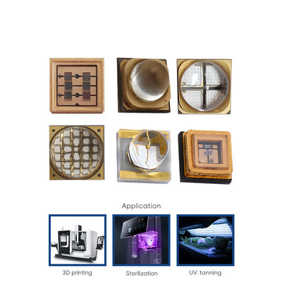 رقاقة LED UVC عالية الطاقة قابلة للتخصيص 0.5 واط، رقاقة LED SMD، رقاقة قلب مقلوب 250-270 نانومتر، 5-7 فولت للتطهير الصناعي للمياه والهواء