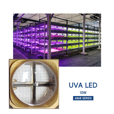 مصنع مباشر UVA عالية الطاقة LED رقاقة SMD6868 365nm 385nm 395nm 10W UV LED الضوء للشفاء فوق البنفسجي والطابعة ثلاثية الأبعاد