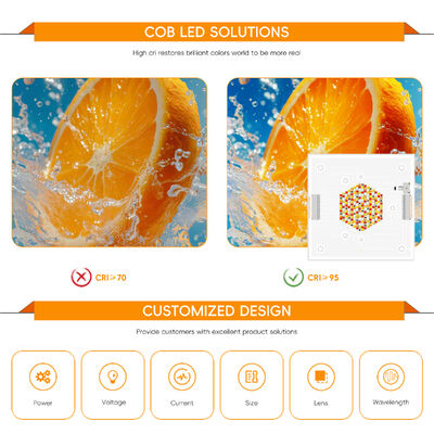 2100W طاقة عالية 8598 RGBCW رقاقة LED COB مع زاوية مشاهدة 120 درجة وجهد دخول 80-86 فولت للإضاءة المسرحية والتصويرية