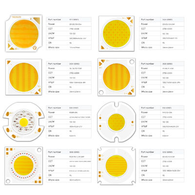 الشريحة LED COB ذات الطاقة العالية المهنية 200W + 200W Bi Color COB LED Chip 55X55MM 72-76V COB Warm COOL White للإضاءة الإعلانية للفيلم