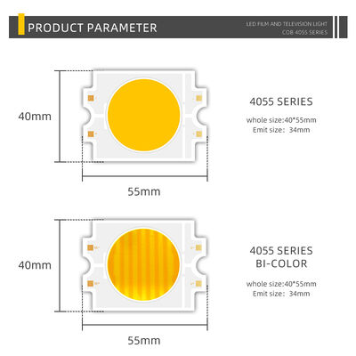 4055 COB LED CHIP ثنائي الألوان CCT CRI95 600W 2700-6500K 40000LM DownLIGHTS أضواء فوتوغرافية COB CHIP