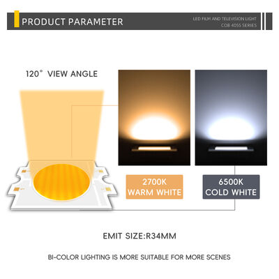 4055 COB LED CHIP ثنائي الألوان CCT CRI95 600W 2700-6500K 40000LM DownLIGHTS أضواء فوتوغرافية COB CHIP