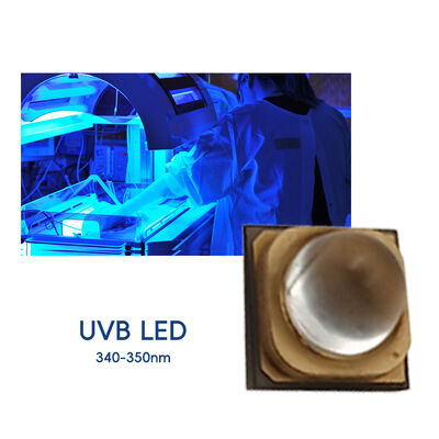 2W UVB 270-320nm قوة عالية SMD3535 200mA- 500mA 30-110mW قوة بصرية عدسة مسطحة للحيوانات الأليفة فيتامين D3