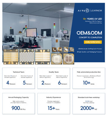 5W-7W UV LED Diode 55mil SMD3838 طاقة عالية 365nm 385nm 395nm 405nm رقائق UV UV