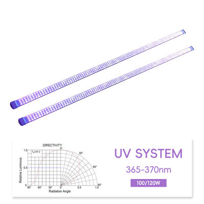 منتجات جديدة أنبوب LED UV بقوة 120 واط لأنبوب المعالجة بالأشعة فوق البنفسجية UVA بقوة 365 نانومتر بقوة 100 واط بطول 1500 مم أنبوب تيار متردد IP20 لطباعة LED UV بأحدث التقنيات