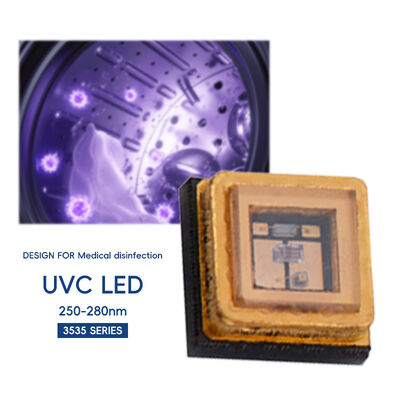 شريحة LED عالية الطاقة UVC 3535 بقوة 1 واط 5-7 فولت 250 نانومتر 260 نانومتر 270 نانومتر 280 نانومتر مصباح ضوئي ثنائي الخرزة للمعالجة