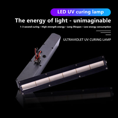 عمر طويل AC220V 1200 واط نظام معالجة UV LED بطول 395 نانومتر 310 مم آلات طباعة 12 واط/سم2 0-12 فولت تعتيم طابعة أوفست
