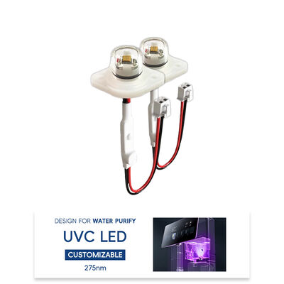 كفاءة عالية سعر بيئي UV UV-C DC12V UVC 275nm LED Module 0.5W 40mA IP68 DC24V مياه هواء تنقية 6-10mW