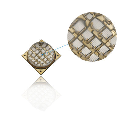100W 395nm 60-90 درجة UVA LED COB رقاقة للتعقيم بالأشعة فوق البنفسجية مع عدسة الزجاج الكوارتز